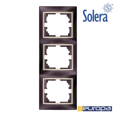 Marco vertical para 3 elementos negro 81x225x10mm s.europa solera