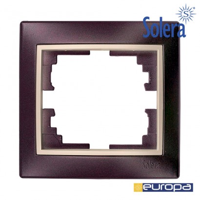 Marco para 1 elemento marco negro y aro perla 83x81x10mm. s.europa solera