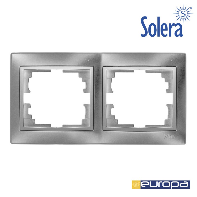 Marc per a 2 elements horitzontal plata 154x81x10mm s.europa solera