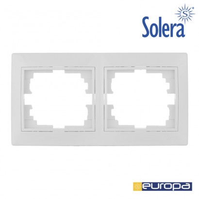 Marc per a 2 elements horitzontal blanc 154x81x10mm s.europa solera