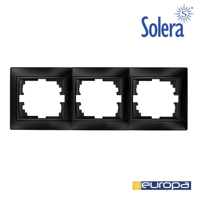 Marco para 3 elementos horizontal grafito 225x81x10mm s.europa solera 