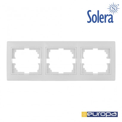 Marco para 3 elementos horizontal blanco 225x81x10mm s.europa solera 