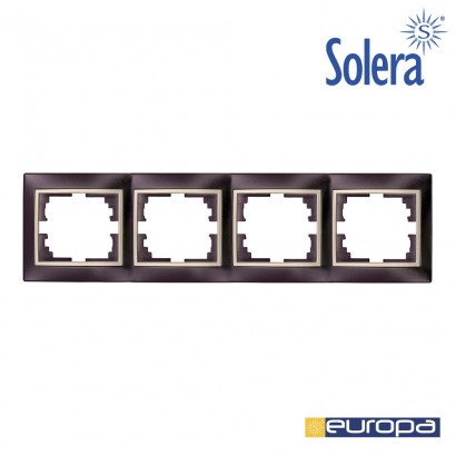 Marco horizontal para 4 elementos negro 296x81x10mm s.europa solera 
