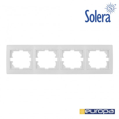 Marco horizontal para 4 elementos blanco 296x81x10mm s.europa solera 