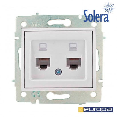 Connexió doble de dades rj4 cat6  83x81mm. s.europa  solera