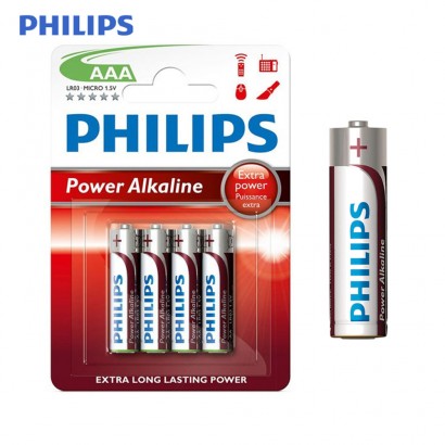 Pila philips alcalina lr03 aaa (blíster 4 piles) 