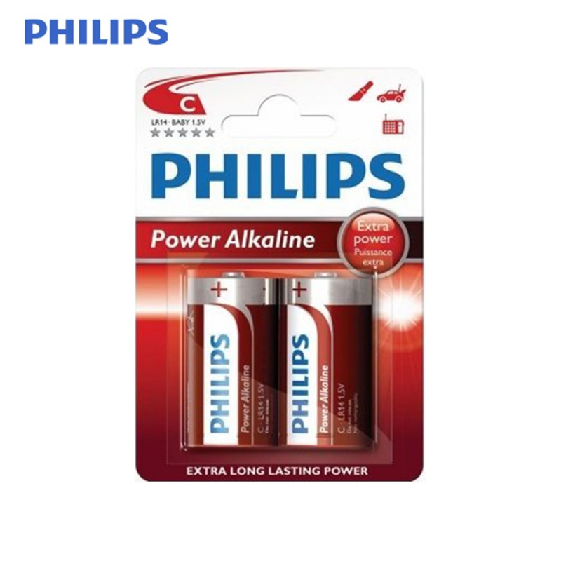 Pila philips alcalina lr14 c (blíster 2 piles) 