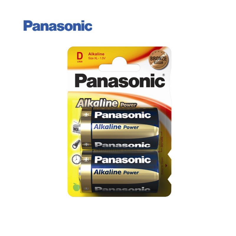 Pila alcalina panasonic bronze lr20  (blister 2 piles) 