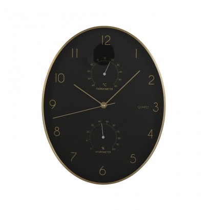 Reloj de pared andy color negro-dorado  ø 35x4.5 cm