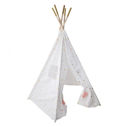 Tipi blanc amb finestra lateral 160x130x130cm