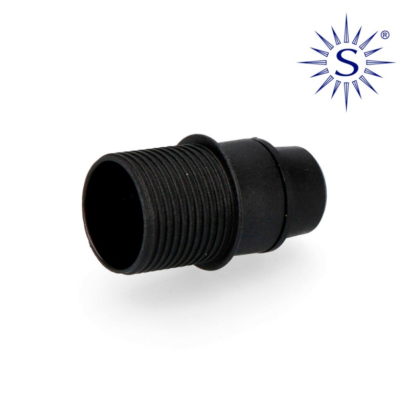 Portalamparas e-14 semi-roscado negro solera