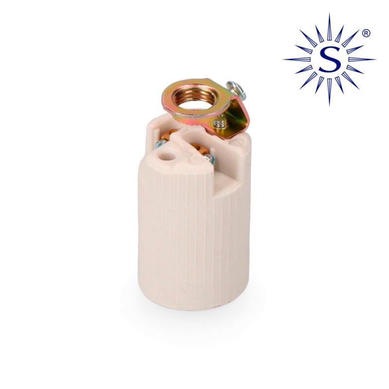 Portalamparas porcelana e-14 solera