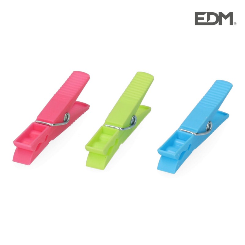 Pack 24 pinzas de plastico edm
