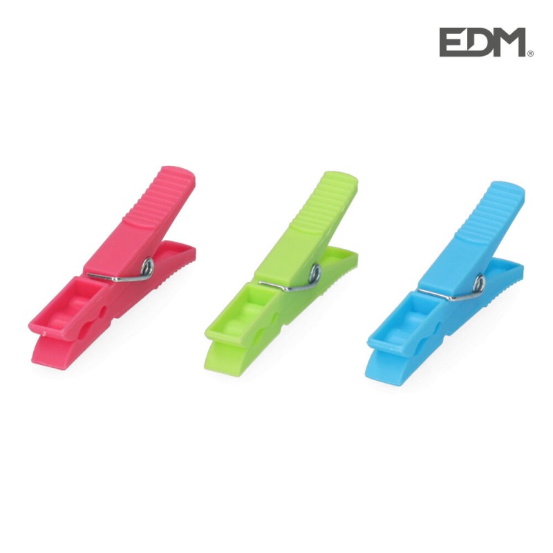 Pack 12 pinces de plàstic gegants edm.