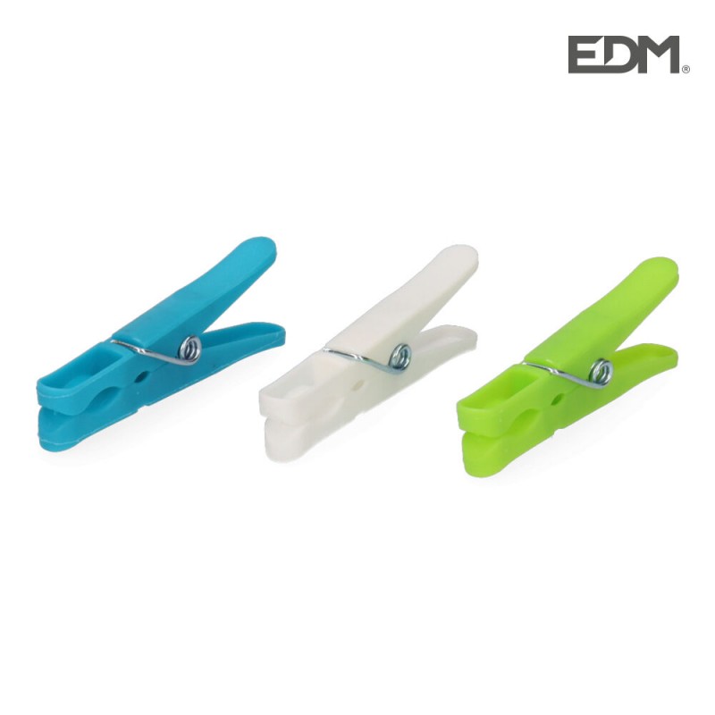Pack 24 pinces de plàstic 8 cm edm