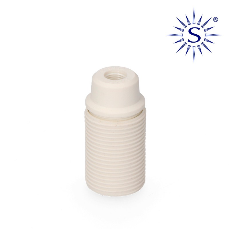 Portalamparas roscado e14 blanco solera