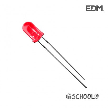 Díode led vermell 5mm (manualitats) 1,9v