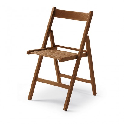 Cadira plegable de fusta noguera 79x42,5x47,5cm
