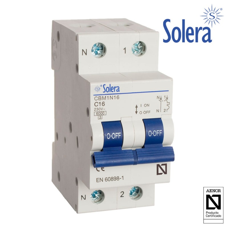 Magnetotèrmic solera 1p el + neutre 20a