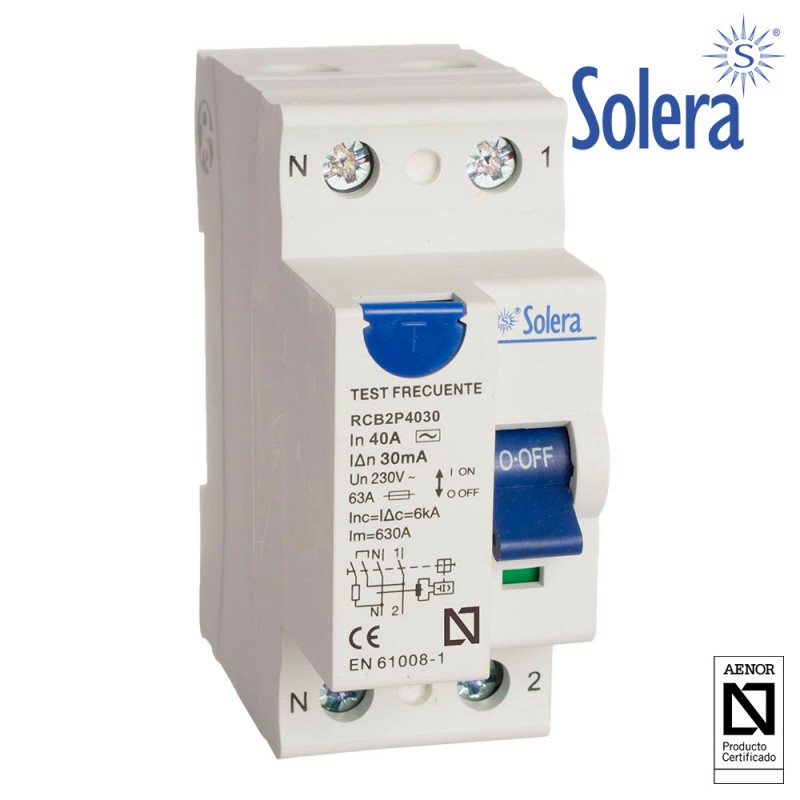 Diferencial 2 polos solera 40a