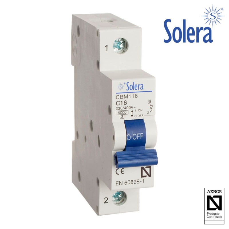 Magnetotermico solera 1p 16a c 6ka resid/terciario