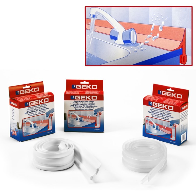 Guarnició pvc per a lavabos - aigüeres blanc 130cm 
