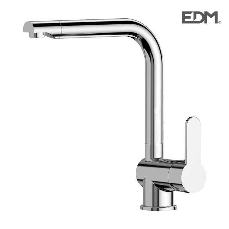 Grifo monomando de fregadera. caño alto mod. calella edm