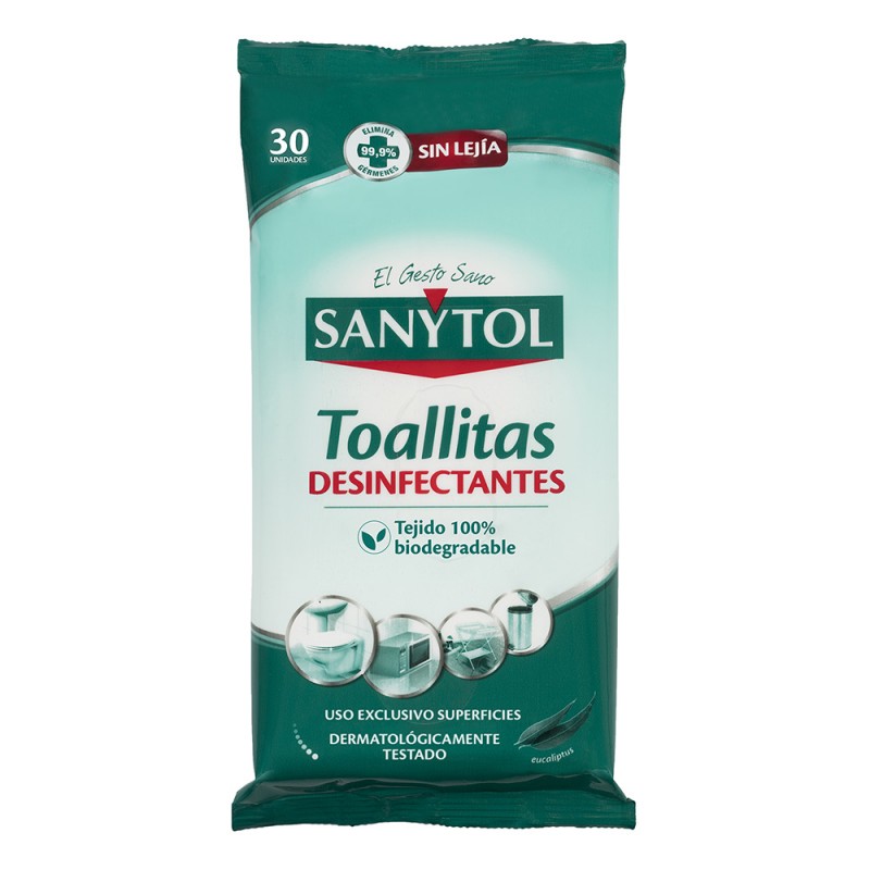 Sanytol toallitas desinfectantes multiusos 30u