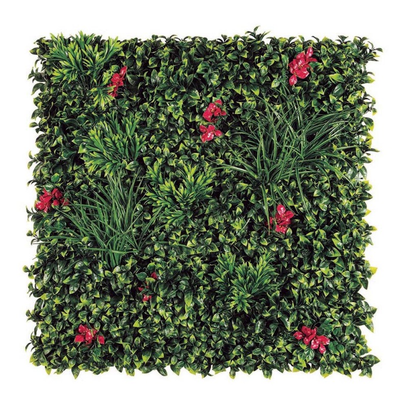 Jardí vertical "vila" imitació flors buganvilla 1x1m. nortene