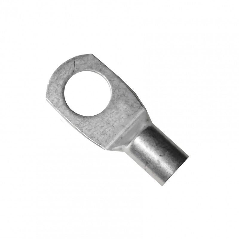 Terminal tubular de cobre 10mm para taladro 8mm bolsa 25 uds