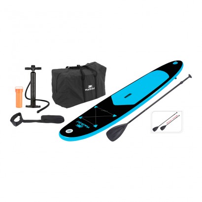 Taula paddle surf blau/negre inflable amb rem, inflador i bossa 281x71x10cm