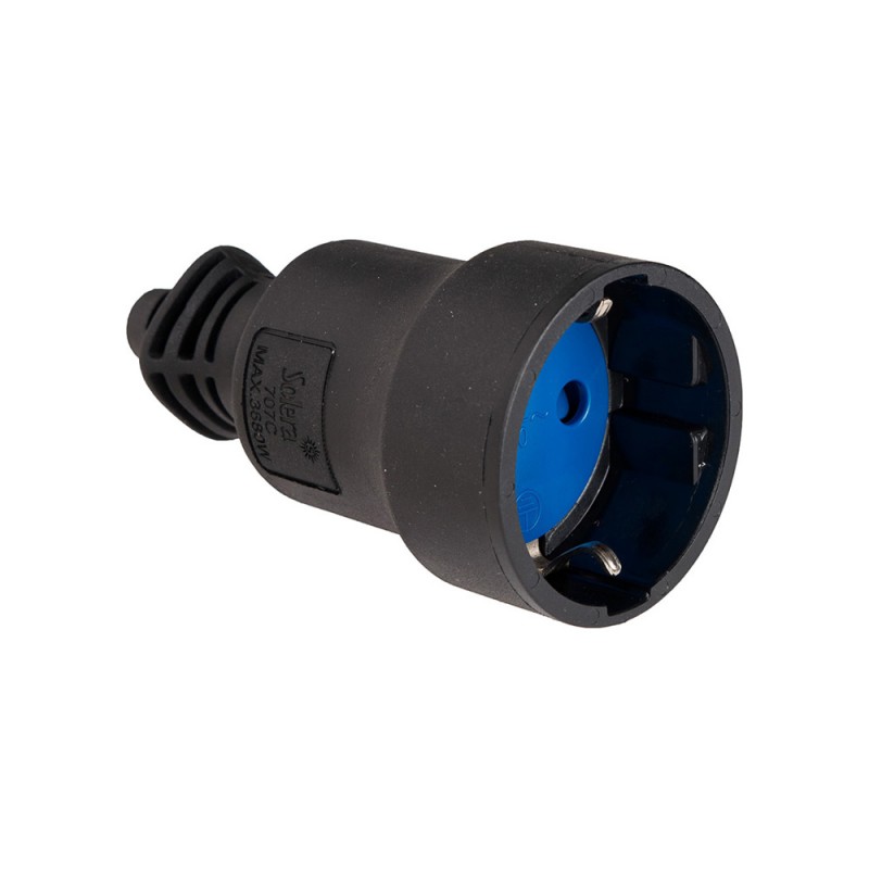 Base mòbil 16a 250v t/tl cautxú color negre 707c solera
