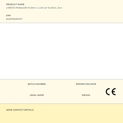 Carrete manguera plana 3 x 1,00 mm² blanca, 20 m