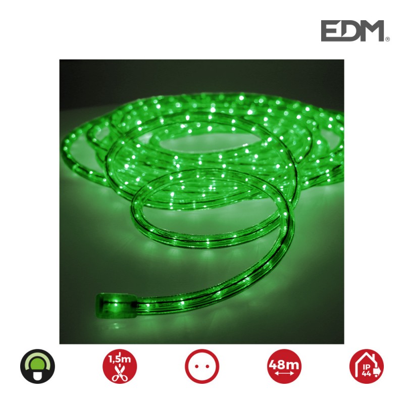 Tubo flexilux  verde 2 vias multifuncion (interior-exterior) edm   euro/mts