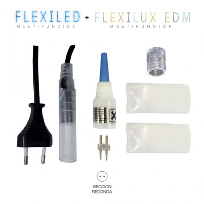 Alimentador-connector tub flexilux/flexiled 2 vies edm 
