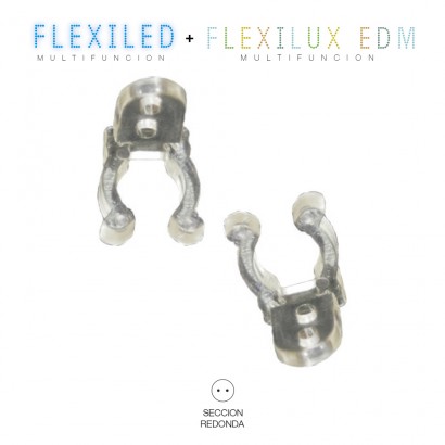 Clip per a tub flexilux/flexiled 2 i 3 vies edm 