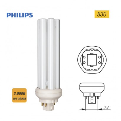 Bombeta lynx te te fsd 42w 830k gx24q-4 philips (equivalència philips: pl-t4p)