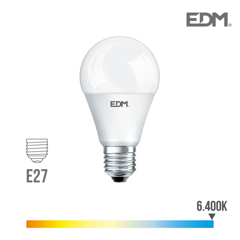 Bombeta stàndard led e27 10w 6400k llum freda edm 