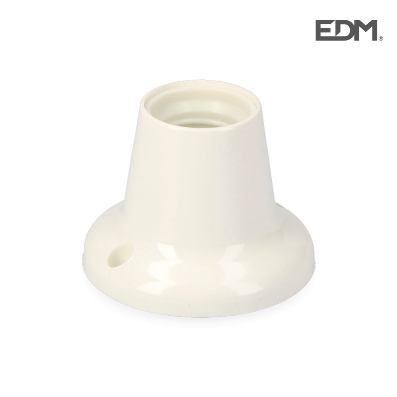 Portalamparas zocalo recto  e-27envasado edm
