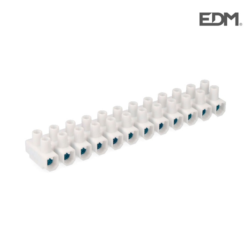 Regleta conexion 25 mm. blanca envasada edm
