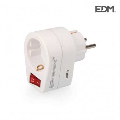 Clavilla adaptadora amb interruptor retractil·lat (10128052) edm