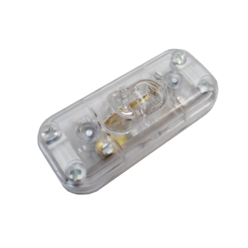 Interruptor unipolar 2a muntat transparent 