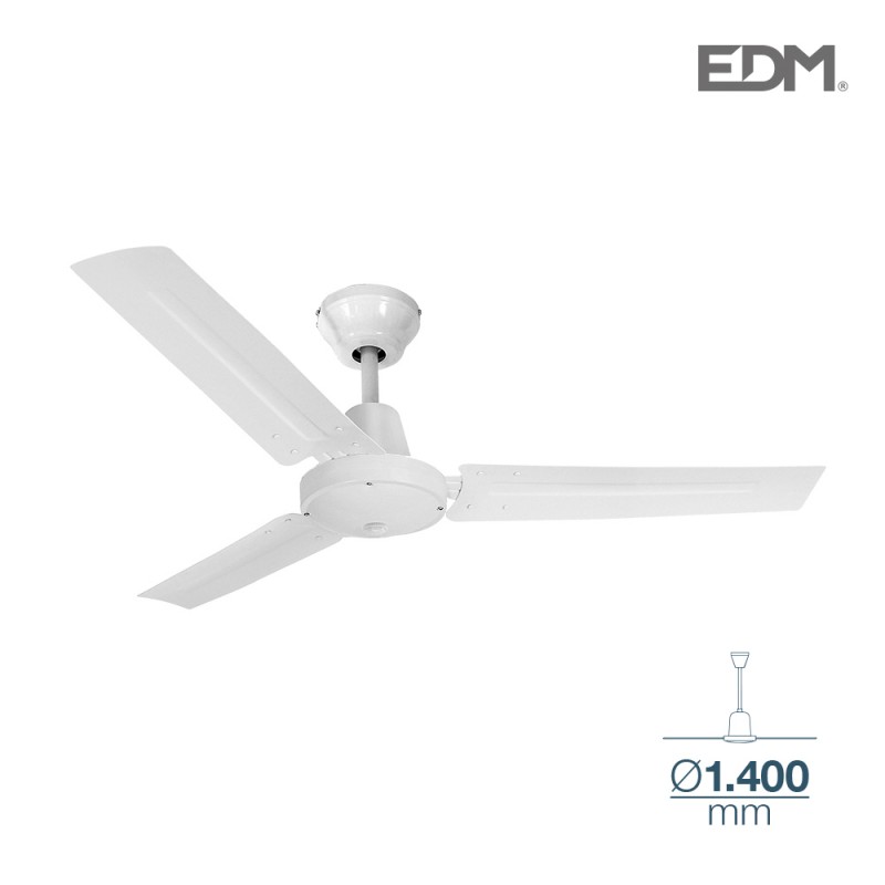 Ventilador de sostre model industrial blanc ø140cm 130m3/min edm