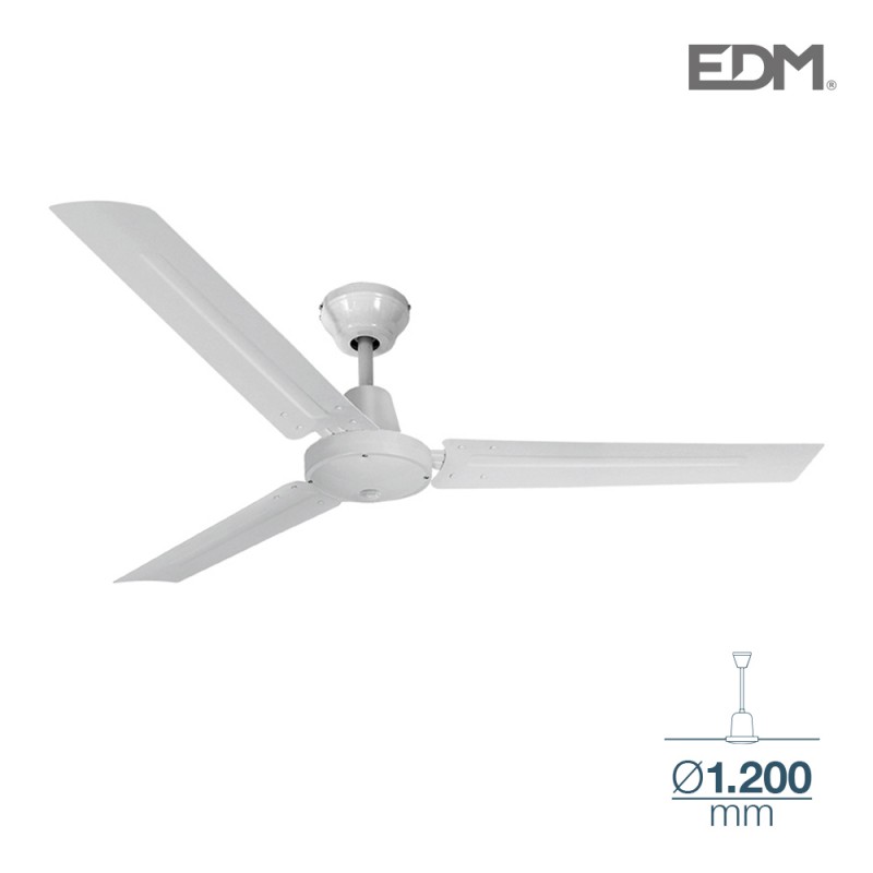 Ventilador de sostre model mini industrial blanc ø120cm 120m3/min edm