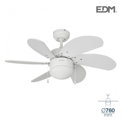 Ventilador de sostre model aral  blanc ø76cm 80m3/min edm