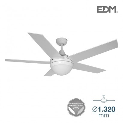 Ventilador de sostre model adriàtic  blanc/cromo  ø132cm 120m3/min edm