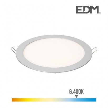 Downlight led empotrable 20w llum freda 6.400k 1500 lumens cromo mate edm