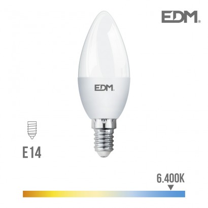 Bombeta espelma led e14 5w 400 lm 6400k llum freda edm