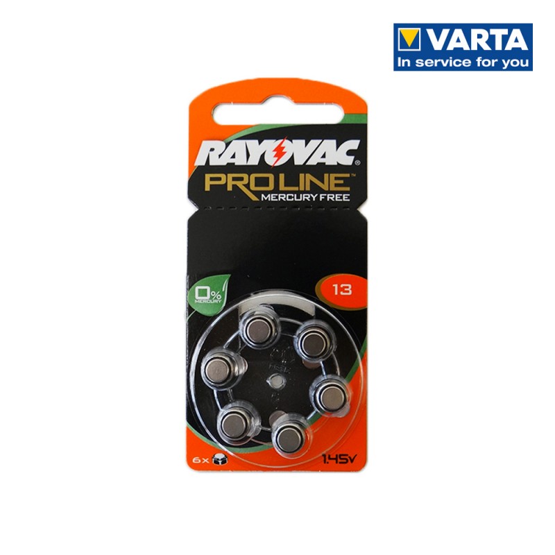 Micro pila audiòfon (blister 6 piles) rayovac za13 diàmetre 8mm alt 6mm 