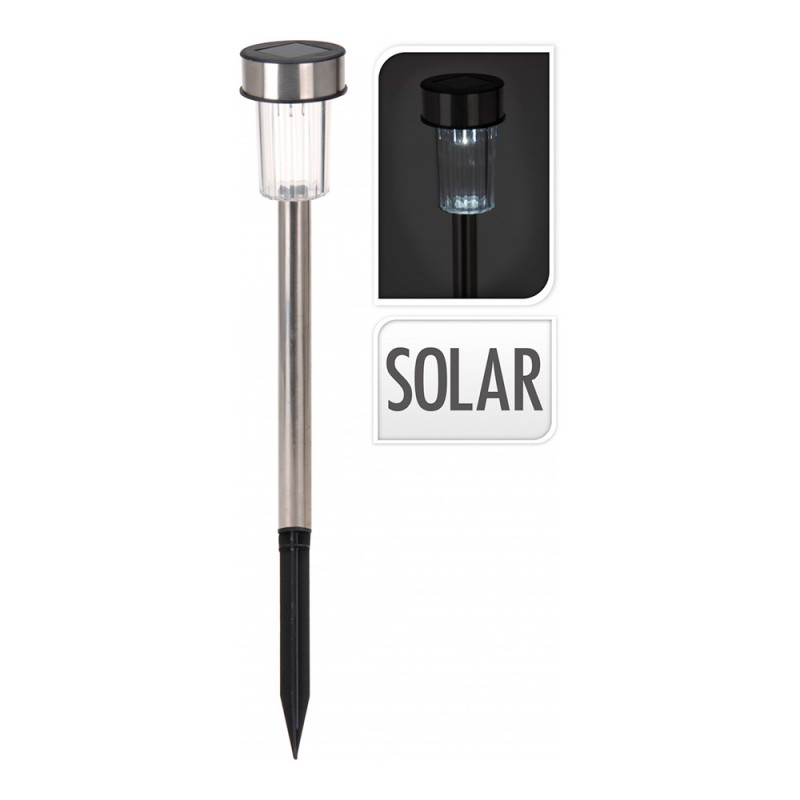 Estaca solar 36cm inox mod. cil·líndric   euro/u